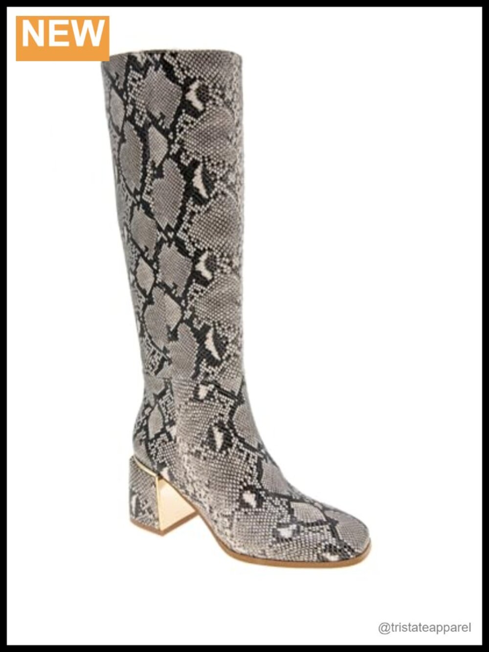 BCBGeneration Seena Faux Leather Mid-Calf Boots Block Heel Zip Closure